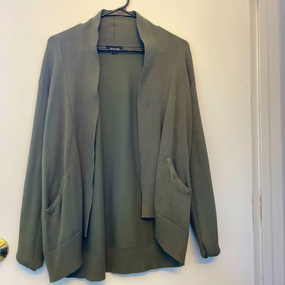 Green cardigan